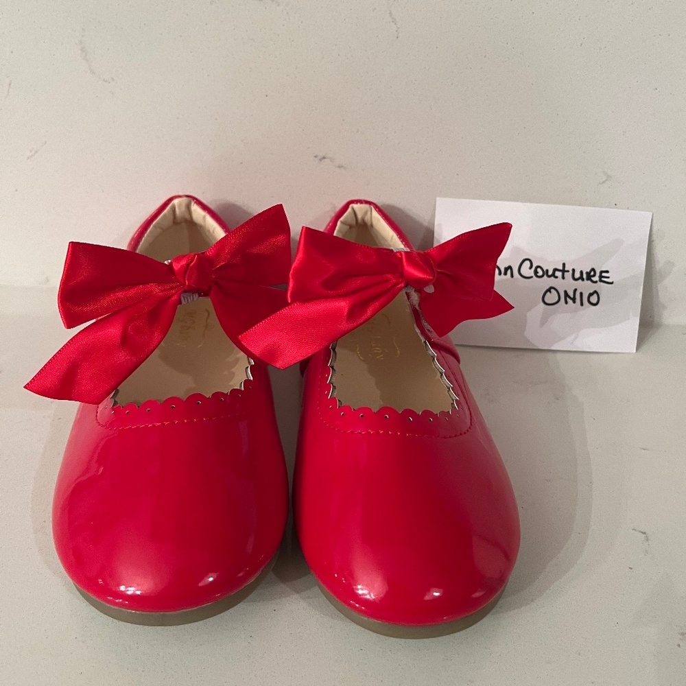 MG Baby girl shoes,MG baby red size 30, MG Baby Red velcro like New! MG Label!